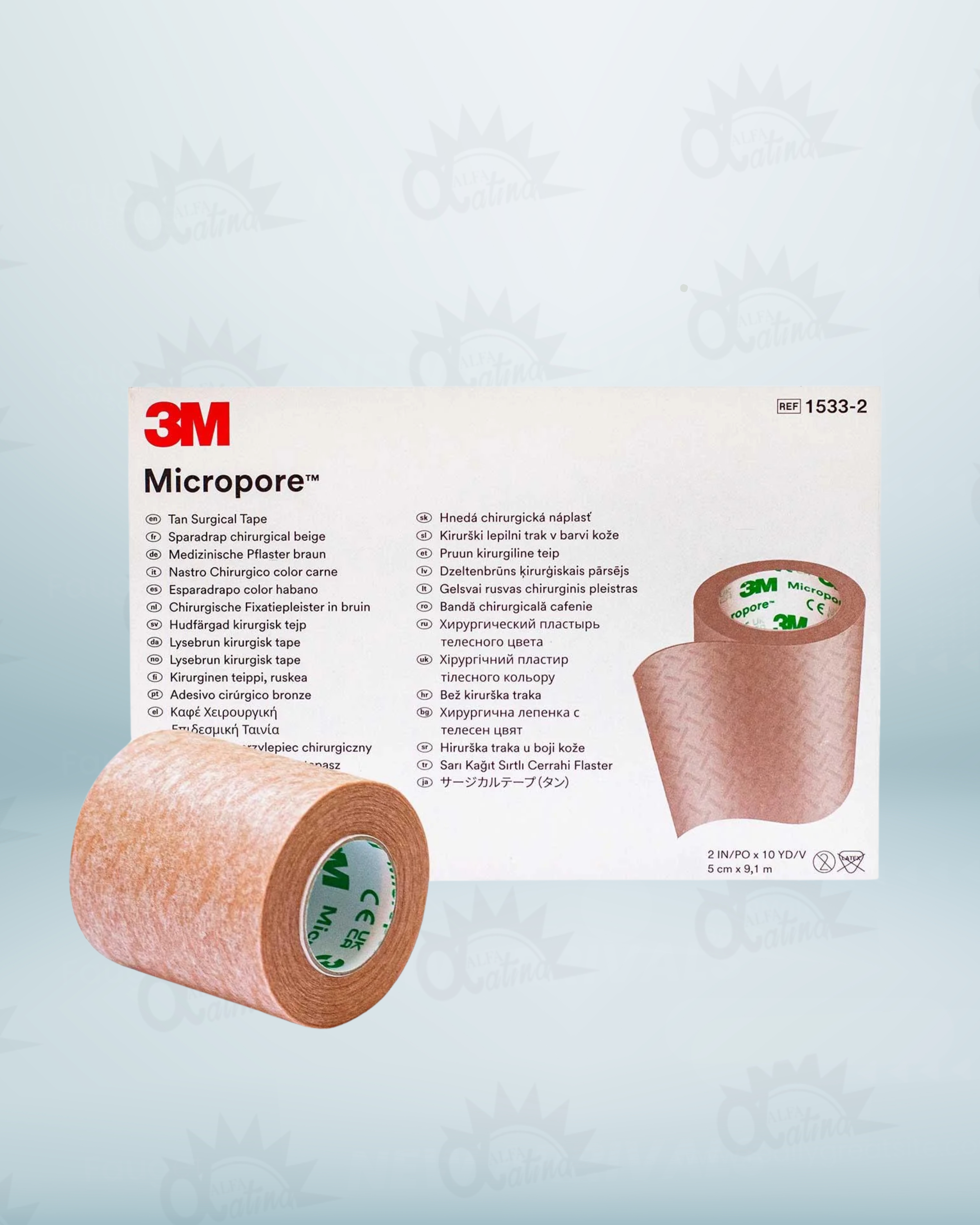 ESPARADRAPO MICROPORE DE 2" X 10 PIEL .